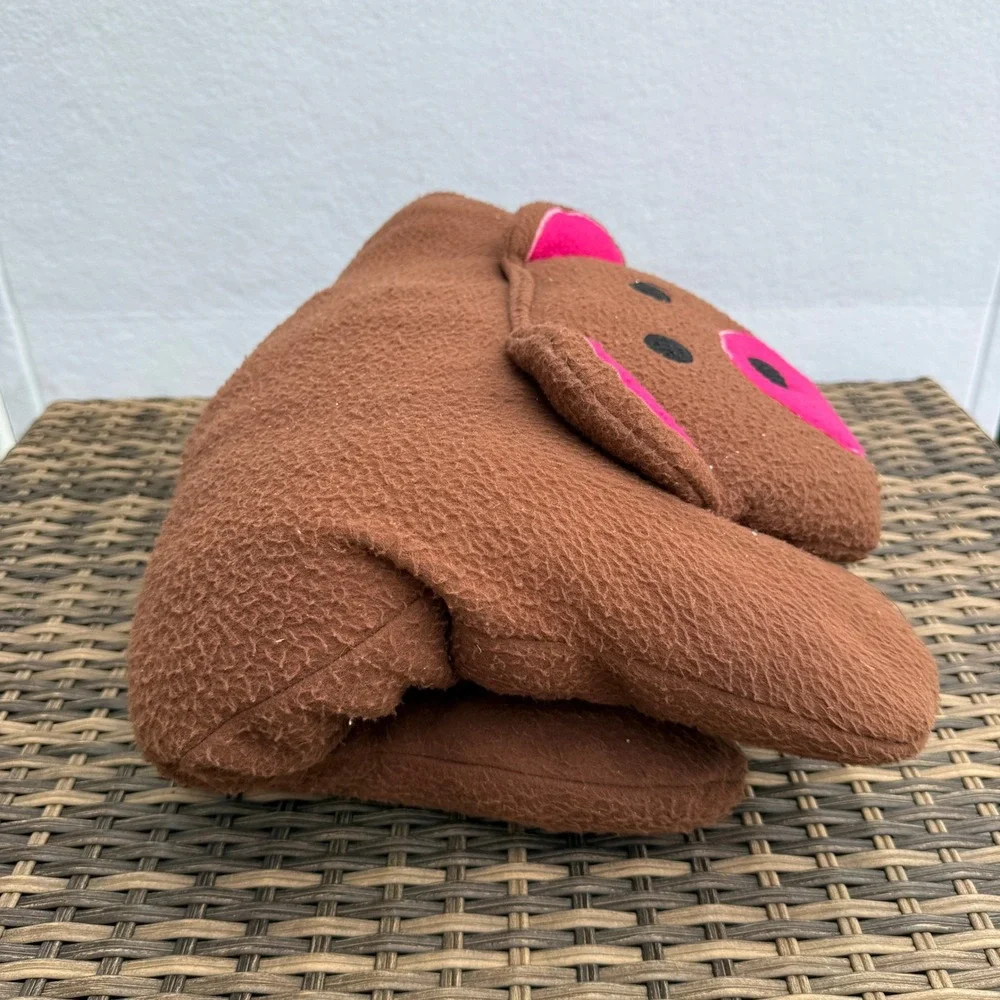 Vintage KKH Corp Bear Animal Shaped Plush Pillow 25